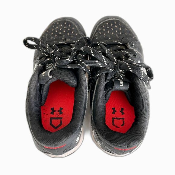 Youth Boys Under Armour Leadoff Black Low Rim Baseball/Soccer Cleats Size 12K - Picture 5 of 15